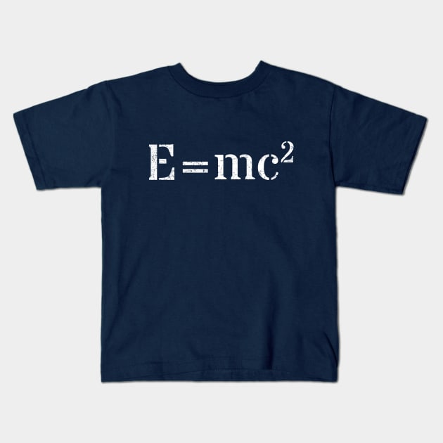 E = mc2 Albert Einstein Formula Kids T-Shirt by vladocar